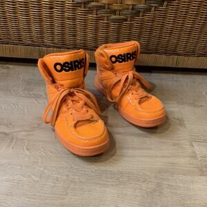 Osiris NYC 83 Vulc Bright Orange High Top Vintage Skateboard Shoes Youth Boys 5